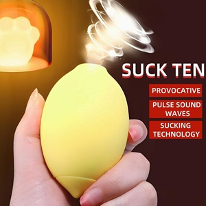 Vibrateur stimulateur clitoridien en silicone vibrant en forme de citron pour stimulation du point G, masseur suceur clitoridien, jouet sexuel pour adulte, vente en gros - Product Image 3