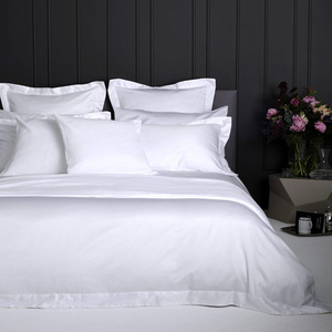 200 Fils Plaine Blanc Hôtel De Luxe <span class=keywords><strong>Linge</strong></span> De Lit Housse De couette Ensemble De Literie - Product Image 6