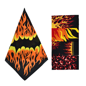 Venta al por mayor de pañuelos de algodón con estampado de calavera de llama de Halloween personalizados con logotipo para deportes de ciclismo al aire libre y entusiastas del Hip Hop - Product Image 1