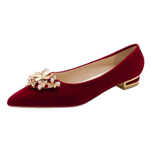 Scarpe da Sposa Rosse Xiuhe Versatili Anti-Fatica Tacco Alto Robusto Comodo per Abito da Cerimonia Principale Taglie Forti - Product Image 6