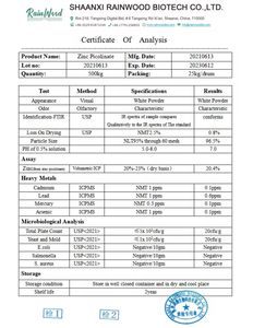 مصنع تصنيع المعدات الأصلية ملحق كبسولات بيكولينات الزنك المنتجات الغذائية الصحية استخراج بيكوليناتي الزنك - Product Image 2