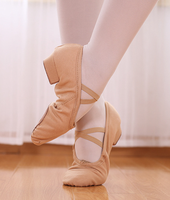 Chaussures de danse en toile pour femmes, semelle souple 2,5 cm, idéales pour le ballet, le yoga et la danse orientale (vente en gros)