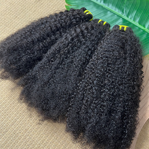 Afro kinky xoăn chưa qua chế biến nguyên liệu Micro Twist tóc con người 4C phần mở rộng tóc bán buôn Việt xoăn 4C tóc con người bó - Product Image 1