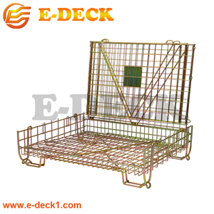 Gấp Thép mạ kẽm hàn nhà máy dây lưới <span class=keywords><strong>Pallet</strong></span> lắp ráp lồng cho kho - Product Image 2