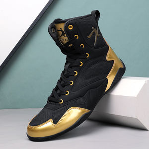 Chaussures de boxe et de lutte unisexes personnalisées, chaussures d'entraînement pour femmes, chaussures de squat en caoutchouc, chaussures de musculation respirantes, bottes de boxe - Product Image 4