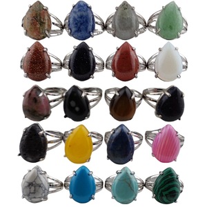 Hot Selling Ring Voor Vrouwen Mannen Meisjes Zilver Rhodochrosite Traan Drop Custom Edelsteen Natuurlijke Schittering Steen Feestkleding Cadeau Ring - Product Image 6
