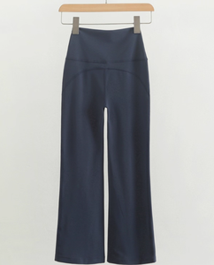 Pantalones de Yoga de Cintura Alta para Mujer, Cómodos y con Soporte, en Varios Colores, Leggings Elásticos de Corte Bootcut para Uso Diario Informal - Product Image 1