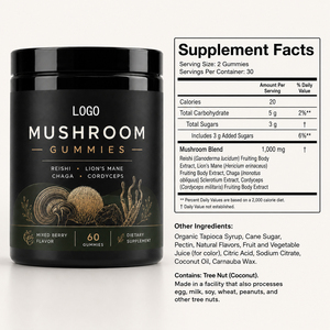 Gomitas de Café con Extracto de Hongos 10:1 de Alta Calidad, Melena de León, Reishi, Ostra, Apoyo Inmunológico y Energía para Adultos, 90 Unidades - Product Image 6
