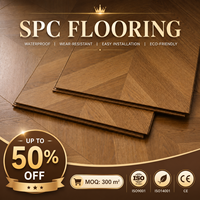 Plancher en vinyle Chevron de qualité supérieure, gaufré EIR, 6 mm 8 mm, plancher en vinyle SPC pour bureau