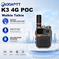 Radio bidirectionnelle GaodaPTT 4G Walkie Talkie K3 compatible OEM, interphone réseau public avec carte SIM, couverture mondiale illimitée
