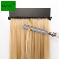 Support mural métallique de qualité supérieure pour extensions capillaires et perruques, avec ventouses, logo personnalisé, 24/34 cm, vente en gros