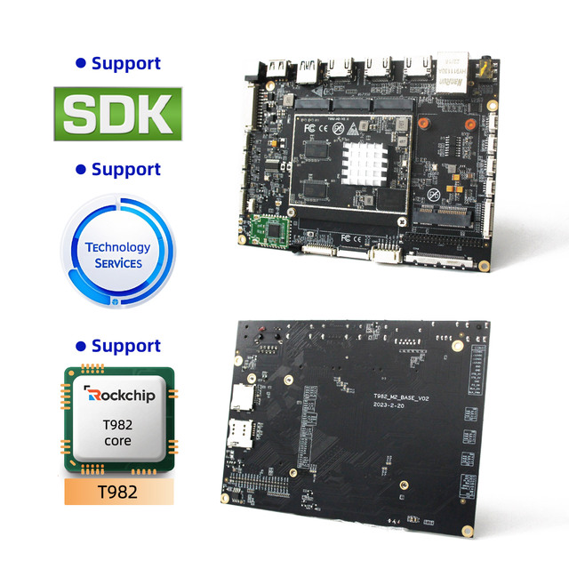 ARM Cortex-A55 Development Board Wholesale Anjier Design Linux Android Arm Embedded T982 T972 Amlogic Board