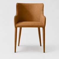 Ensemble de salle à manger moderne 7 pièces, table et fauteuils en bois et tissu durables et écologiques pour la maison, l'hôtel, l'appartement, la cour