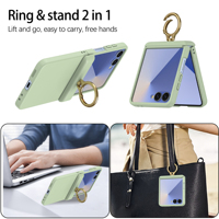 Casing HP Anti-Shock dengan Ring Holder dan Pelindung Layar untuk Samsung Z Flip 8 7 6 5 4 3 (Barang Baru)