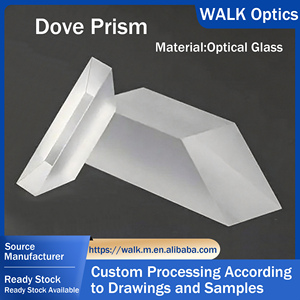 Lente Óptica Personalizada de Vidrio Óptico con Prisma de Doble Cono de Tres Canales para Transmisión de Luz, Lente Mecanizada de Trayectoria Óptica Trapezoidal, para Experimentos Ópticos - Product Image 1
