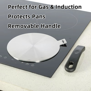 Tấm nấu ăn bằng cảm ứng có tay cầm có thể tháo rời 14/18/20/22cm Tấm chuyển đổi cảm ứng bằng thép không gỉ Tấm khuếch tán nhiệt cảm ứng bằng thép không gỉ - Product Image 4
