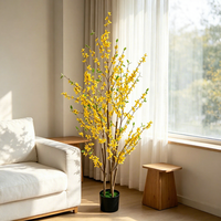 Lebensechte Geburtstagsdekoration Künstlicher Winterjasmin-Blütenbaum Realistische Kunstblumen Raumdekoration Hochzeitsblumenarrangement