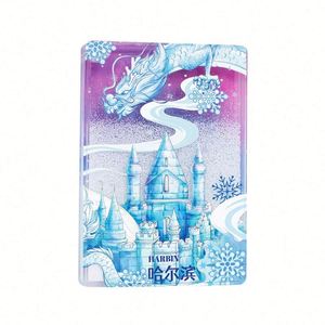 Porte-clés personnalisé en sable mouvant liquide, breloque en acrylique personnalisée, aimants de réfrigérateur magnétiques à paillettes - Product Image 4