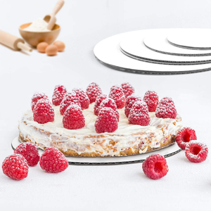 Vente <span class=keywords><strong>en</strong></span> gros de planches à gâteau robustes ondulées et rondes sulfurisées 6 8 10 12 pouces Pizza White Cake Circle Base boards plaque - Product Image 3