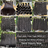 Yiwigs venta al por mayor de calidad superior doble dibujado cutícula alineada pelo crudo Natural SDD hinchable pelo brasileño tejido paquetes