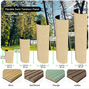 Customized MDF akupanel acoustic panel wooden acustic slat wall panel wood wall panels - Product Image 5