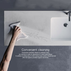 Évier de salle de bain rectangulaire en céramique blanc moderne de 40 pouces à encastrer, haute dureté, personnalisé, avec drain, pour meuble sous-vasque de style <span class=keywords><strong>continental</strong></span> - Product Image 5