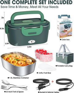 Select 110V/220V Plastic Portable Heater Electric <b>Heated</b> Lunchbox Hot Food Thermal Lunch Box - Product Image 4