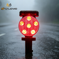 Balise solaire haute puissance à 12 LED en PC et ABS avec modes Flash/Flash Intensif/Synchronisation, protection IP66 pour la sécurité routière