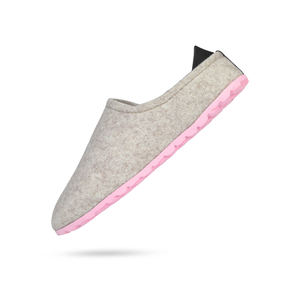 Pantoufles en <span class=keywords><strong>feutre</strong></span> de laine pour femmes avec logo personnalisé, <span class=keywords><strong>semelle</strong></span> en EVA rose pour un usage intérieur - Product Image 3
