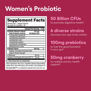 Capsule de supplément probiotique quotidienne de 50 milliards de CFU de marque privée supplément de santé féminine à base de plantes pour les femmes adultes - Product Image 4