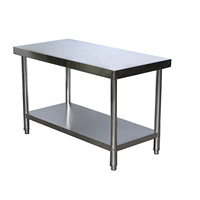 Peralatan Dapur untuk Restoran Meja Kerja Dapur Stainless Steel Meja Koki