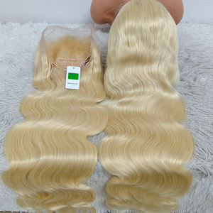 Letsfly 10A 200% Densidad 613 #   Pelucas rubias de encaje frontal 13x4 de oreja a oreja, de 20 a 30 pulgadas, cabello humano virgen al por mayor - Product Image 1