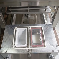 Machine de scellage semi-automatique pneumatique à chaud pour barquettes alimentaires et de boissons en plastique jetables