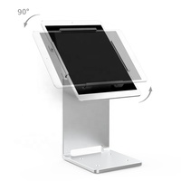 Support de tablette de bureau PS-2020 Présentoir de terminal de point de vente en aluminium deux-en-un