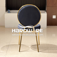 Hôtel chaisse mariage chaises de luxe moderne en acier inoxydable chaise en or