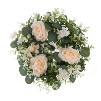 Guirlande florale artificielle en roses, guirlande décorative en fleurs artificielles pour Noël, les fêtes, les mariages et la décoration intérieure