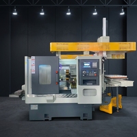 Torno CNC de Alta Precisión con Cama Inclinada Horizontal de 45 Grados, Guía Lineal de Taiwán, un Solo Husillo, Control Fanuc/GSK