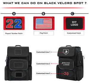 Sac à dos de sport KOP Team de très grande capacité pour équipement de softball et baseball avec système d'étagères et compartiment à chaussures - Product Image 4