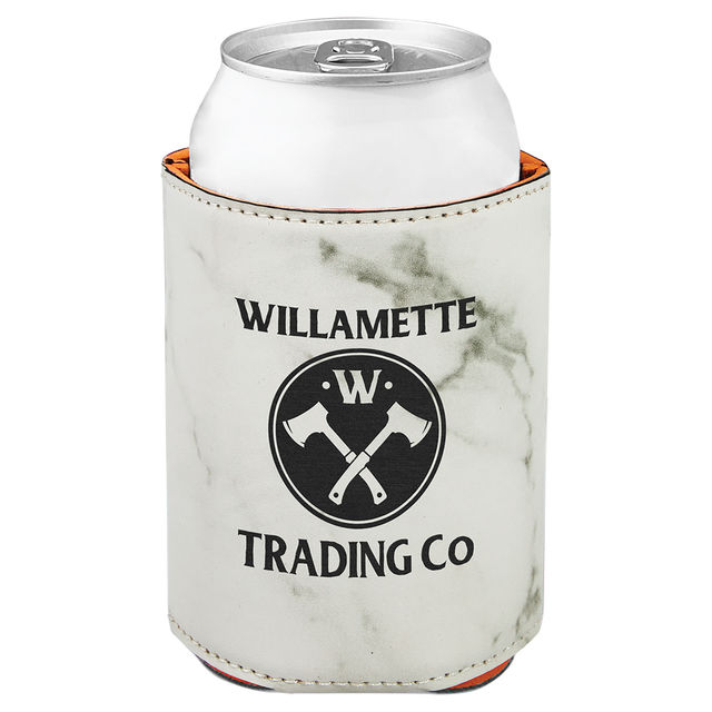 3 3/4" Laserable Leather Insulated Keep Cold Can Cooler Glowforge CO2 Laser Supplies Can Cozies Giveaways