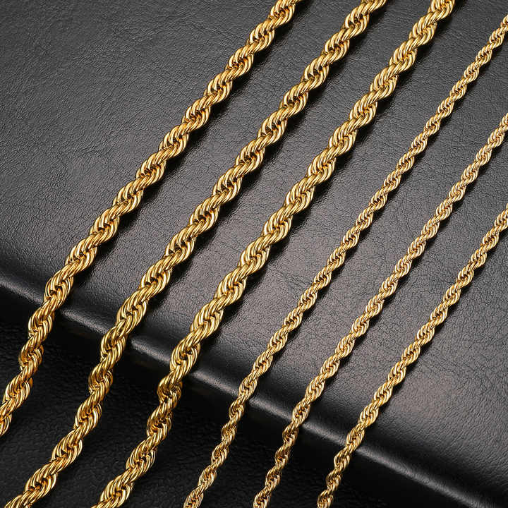 GP Custom Gold Vermeil Rope Necklace Chains S925 Sterling Silver 14k ...