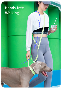 สายจูงสุนัขสองหัว PVC กันน้ำสีชมพูเคลือบ PVC นิ่มทนทานอุปกรณ์เสริมสำหรับสัตว์เลี้ยงขายส่ง OEM ODM - Product Image 4