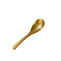 Sendok Makan Stainless Steel Retro 304, Panci Kecil Rumah Tangga, Sendok Makan Tebal, Sendok Bentuk Kepingan Salju