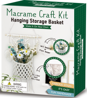 Kit de suspension de plantes en macramé sur le thème fantastique et science-fiction - Corde en polyester - Guide étape par étape - Pour les 12 ans et plus