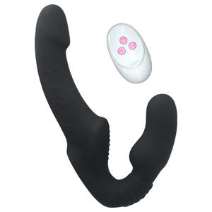Telecomando realistico doppio testa dildo vibratore pant enorme grande pene per adulti sesso cinturino su dildo per donne lesbiche - Product Image 1