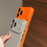 Coque de protection antichoc en verre cristallin pour iPhone 17 Air 16 15 14 13 12 11 Pro Max Plus, finition mate douce pour la peau