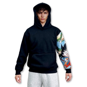 Servizio ODM e OEM Felpa Pullover Personalizzata <span class=keywords><strong>Anime</strong></span> in Stile Arazzo con Tessuto Jacquard Intrecciato e Cappuccio Cucito a Manica Rapida - Product Image 2