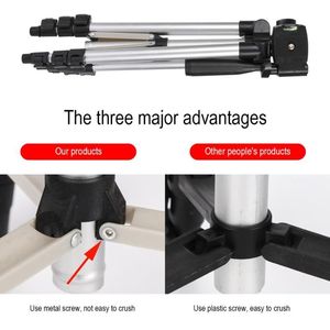 Trípode ajustable para transmisión en vivo, patas plegables de 4 secciones, de aleación de aluminio para DSLR y cámara Digital - Product Image 5