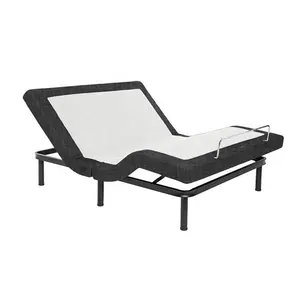 Hot Sale Black Full Size Electric Adjustable Bed Risers Bedroom Bedding For Electrical Adjustable Beds With Massage