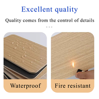 Nouveau design 8mm panneau de charbon de bois de bambou décoration murale intérieure panneau mural en PVC placage de bois de bambou