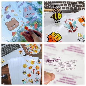 Fabriek Directe Verkoop A4/A3 Transparant Zelfklevend Papier Film Custom Gesneden Pvc Sticker Vel Voor Duidelijk Cosmetische Verpakking Etiketten - Product Image 6